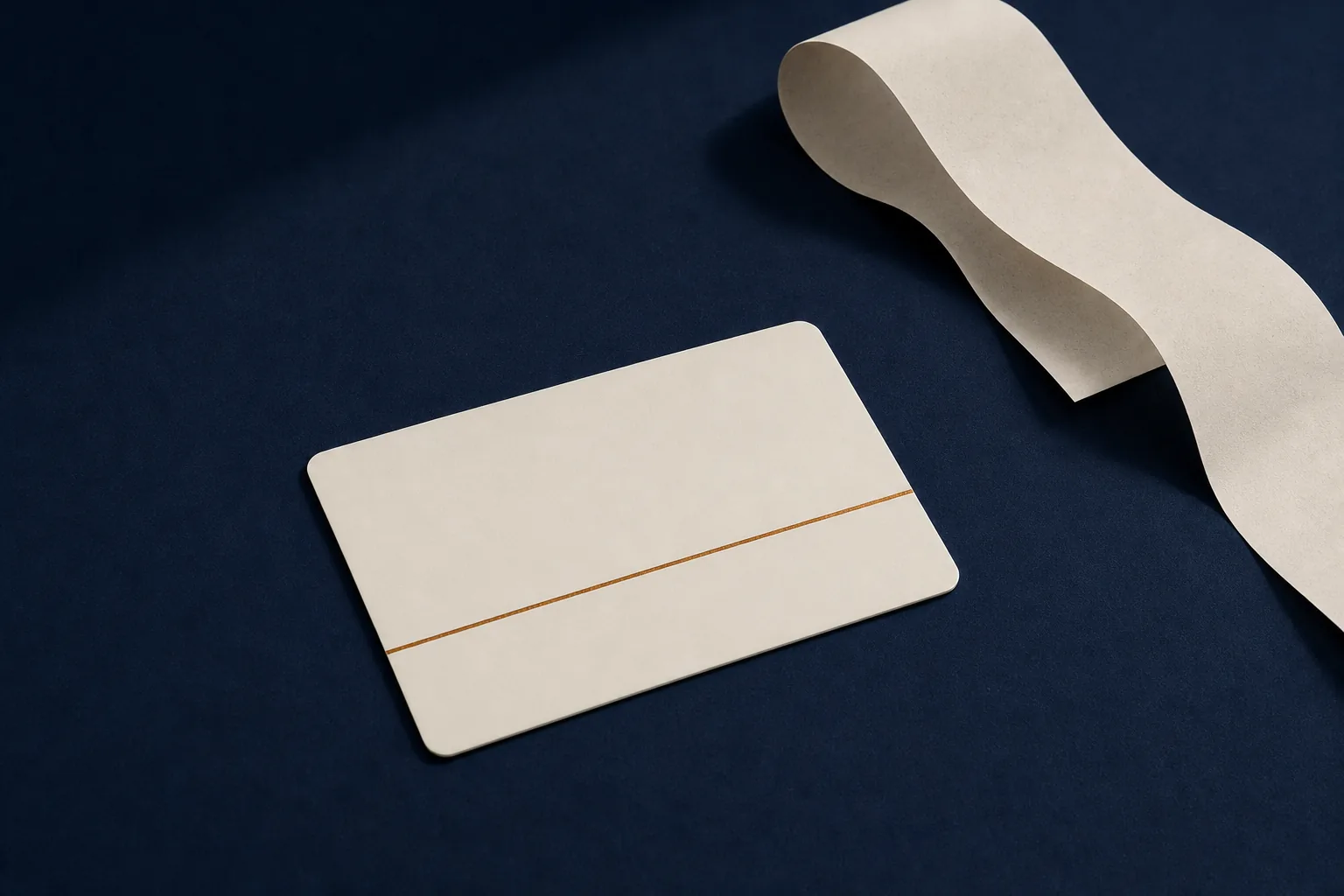 A blank card with a line across it — the credit card ban