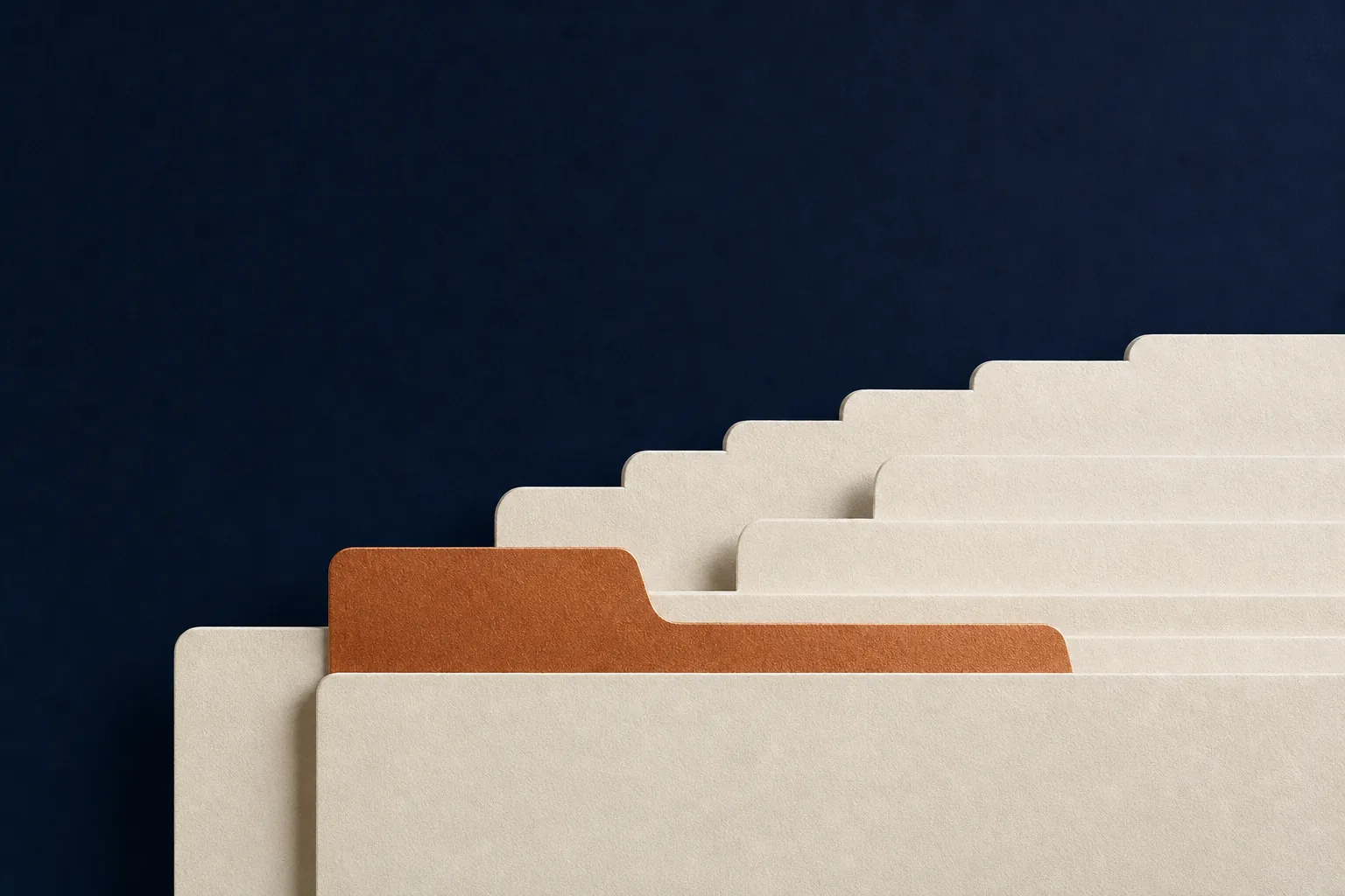 Index card dividers — A to Z glossary